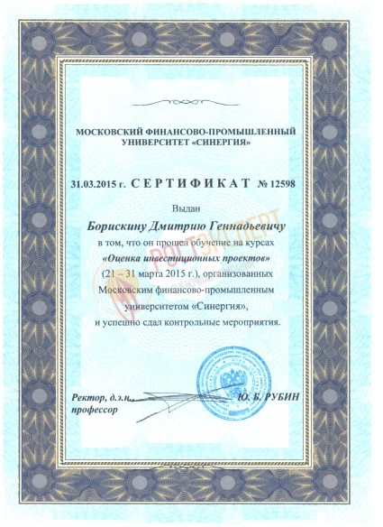 Оценка инвестиционных проектов